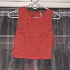 Coral crop top